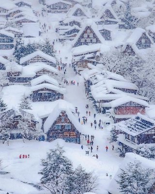Зимняя деревня - Сиракава, Япония.jpeg