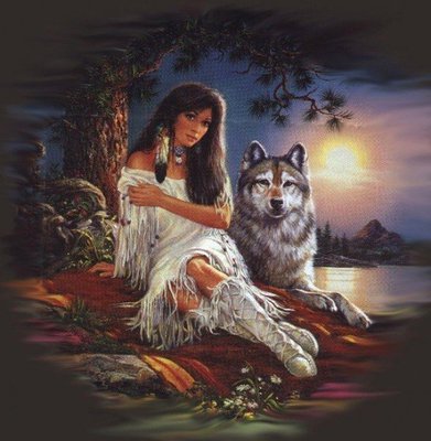 Оригинал схемы вышивки «Девушка и волк».jpg